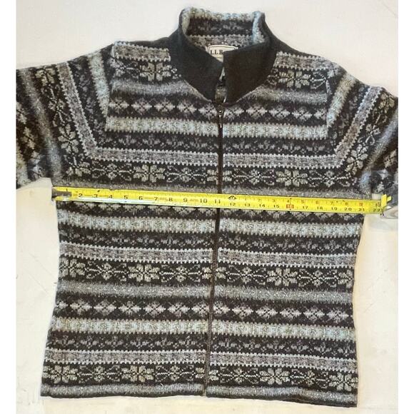 VTG L.L. Bean Women Wool Silk Fair Isle Sweater Made in Scotland Sz L Cozycore - Picture 5 of 13